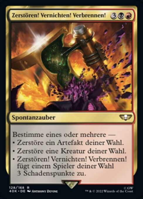 Zerstören! Vernichten! Verbrennen!