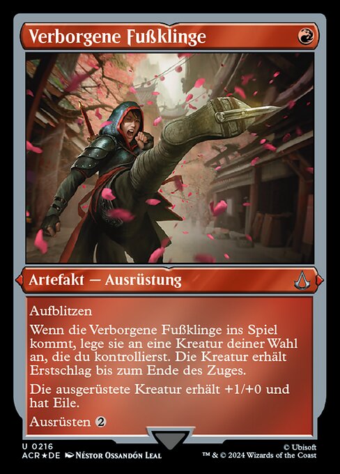 Verborgene Fußklinge