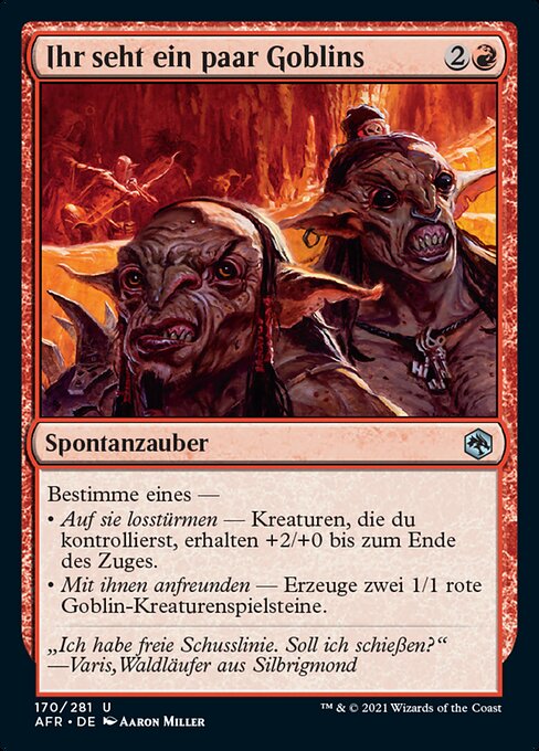 Ihr seht ein paar Goblins