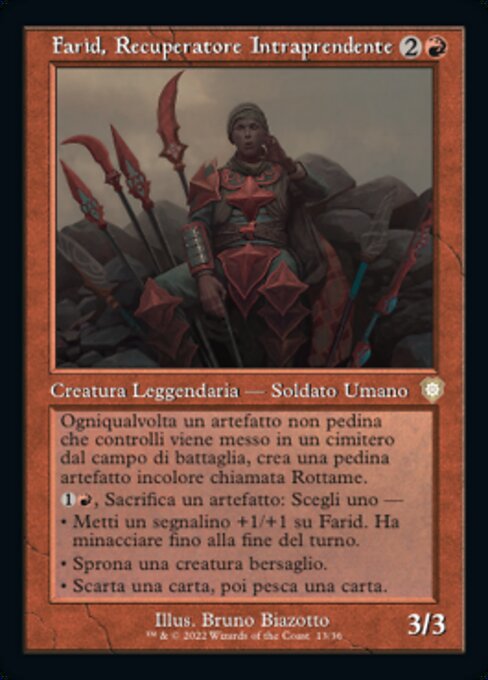 Farid, Recuperatore Intraprendente