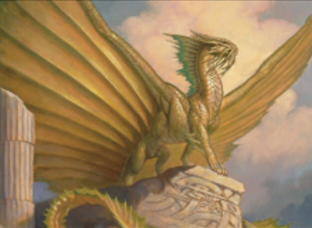 Dragón de oro anciano