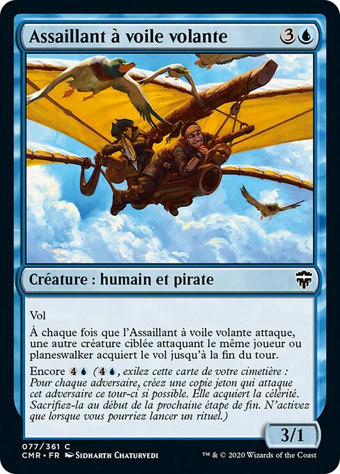 Assaillant à voile volante