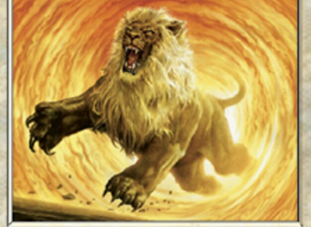 Lion à crinière blanche
