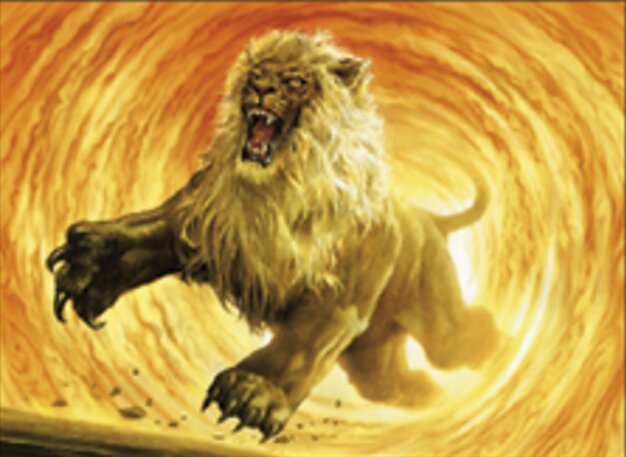 Lion à crinière blanche