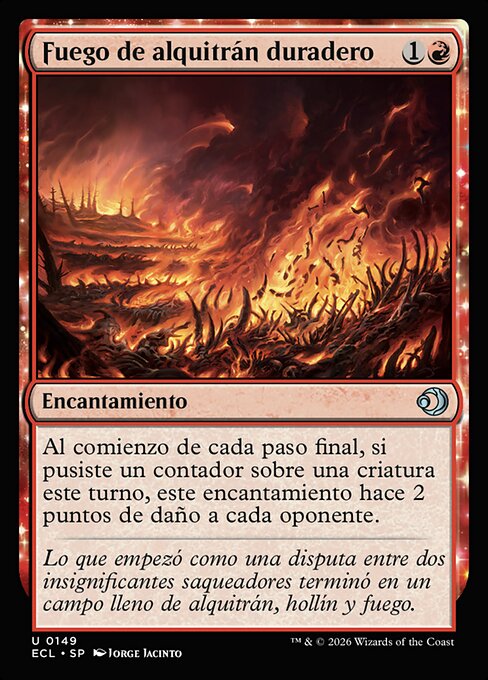 Fuego de alquitrán duradero