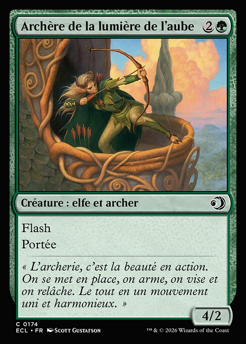 Archère de la lumière de l'aube