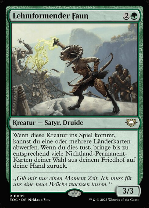 Lehmformender Faun
