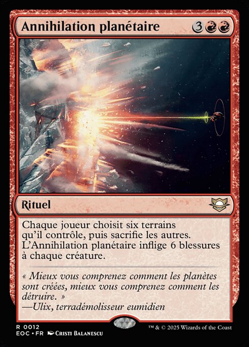 Annihilation planétaire