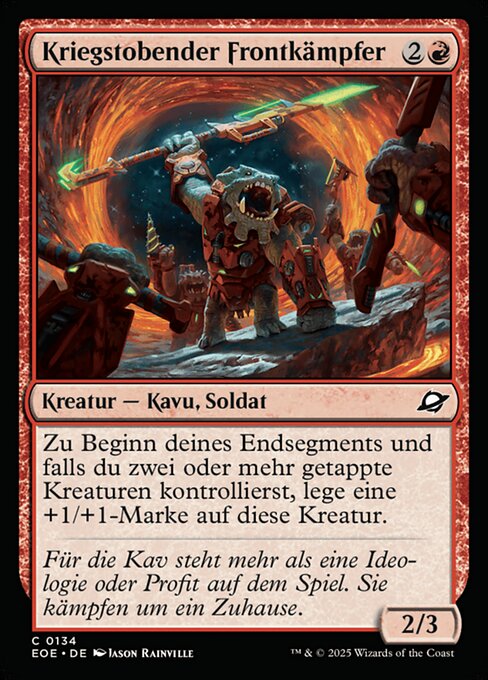 Kriegstobender Frontkämpfer