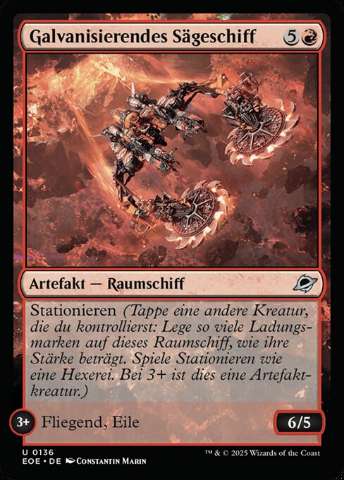 Galvanisierendes Sägeschiff