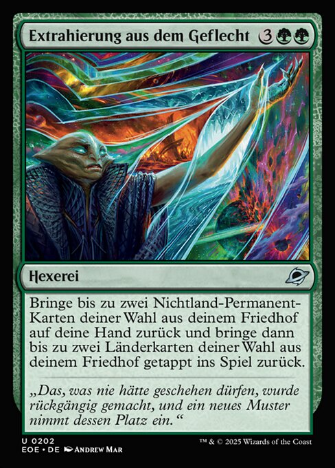 Extrahierung aus dem Geflecht