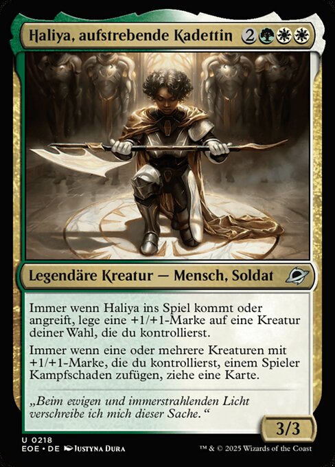 Haliya, aufstrebende Kadettin