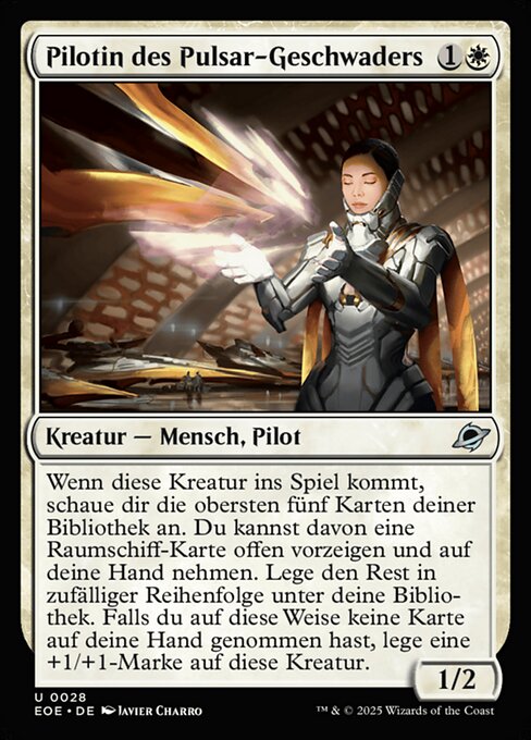 Pilotin des Pulsar-Geschwaders
