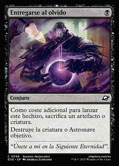 Entregarse al olvido