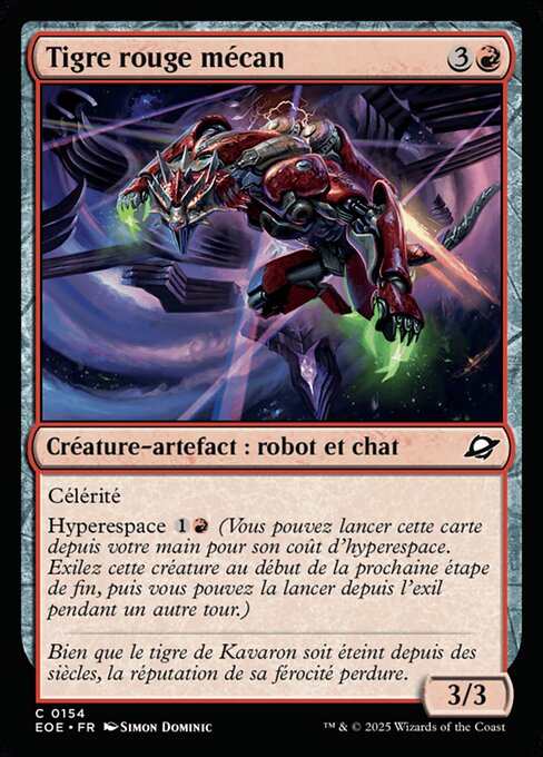 Tigre rouge mécan