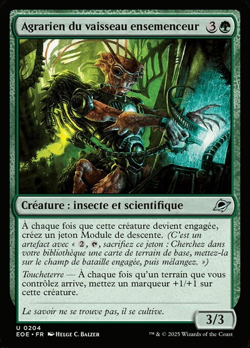 Agrarien du vaisseau ensemenceur