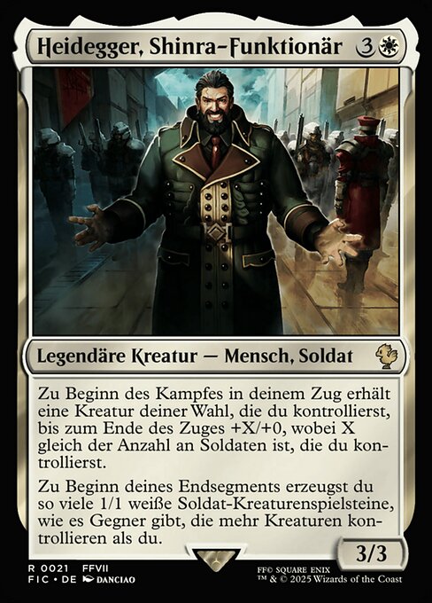 Heidegger, Shinra-Funktionär