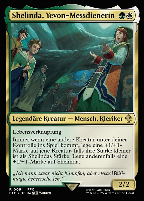 Shelinda, Yevon-Messdienerin
