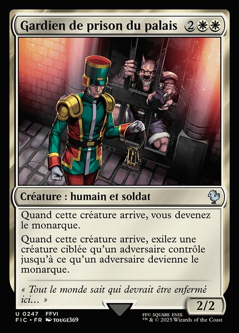 Gardien de prison du palais