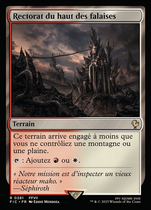 Rectorat du haut des falaises