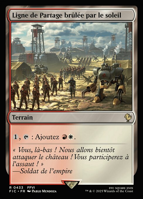 Ligne de Partage brûlée par le soleil