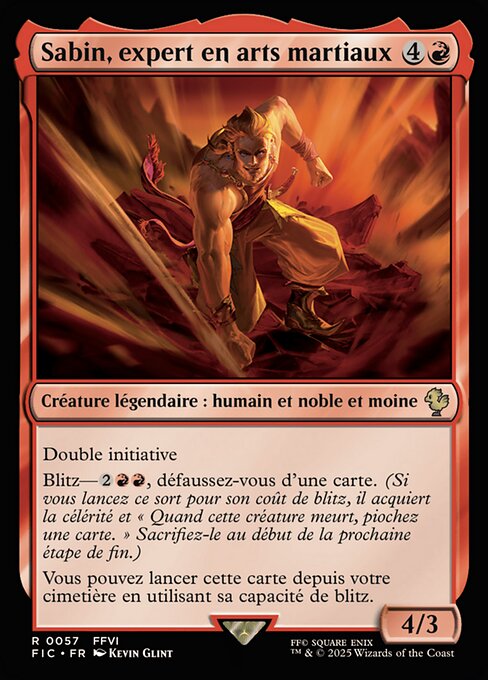 Sabin, expert en arts martiaux