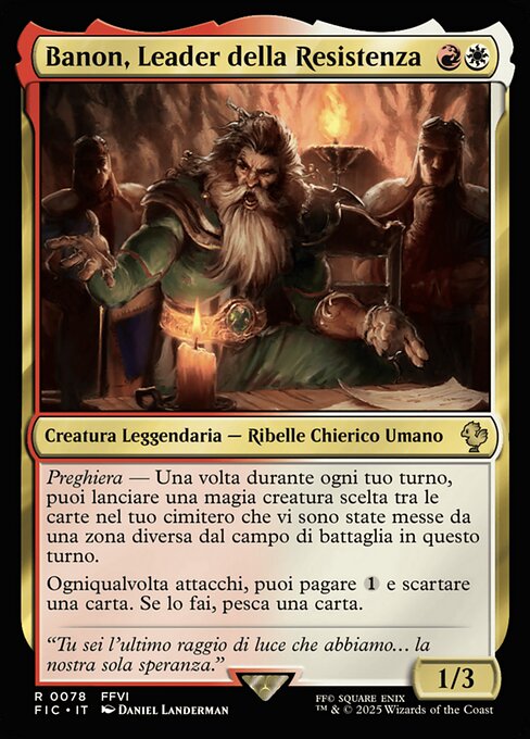 Banon, Leader della Resistenza