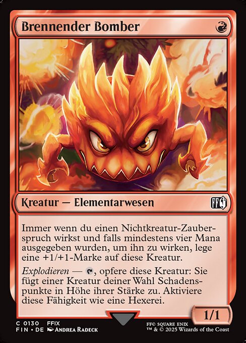 Brennender Bomber