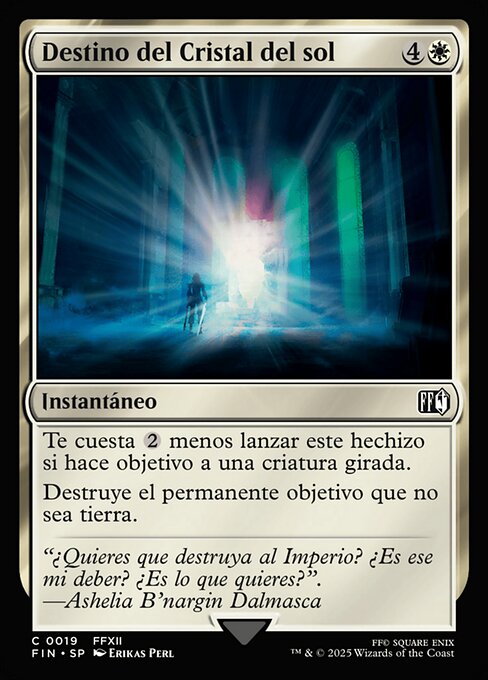 Destino del Cristal del sol