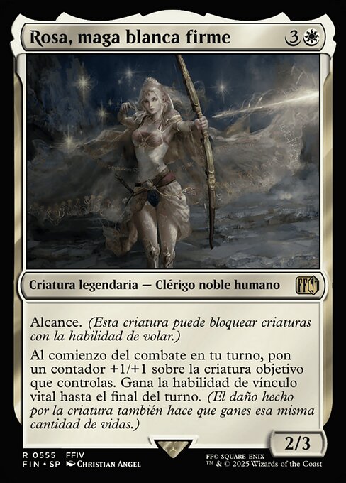 Rosa, maga blanca firme