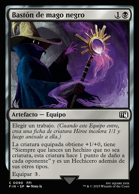 Bastón de mago negro