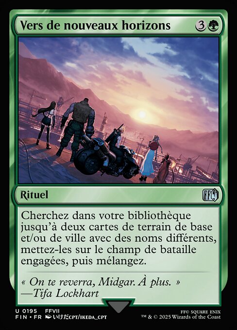 Vers de nouveaux horizons