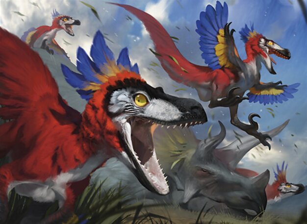 Zornige Raptoren