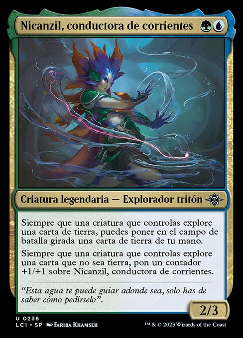 Nicanzil, conductora de corrientes