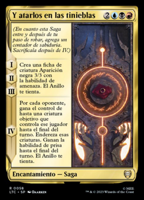 Y atarlos en las tinieblas