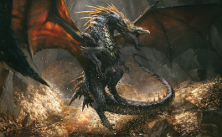 Dragon à la caverne au trésor