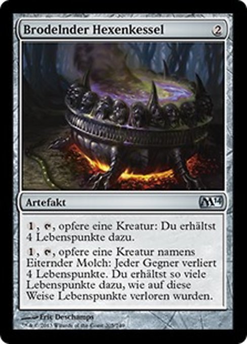 Brodelnder Hexenkessel