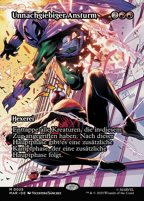 Unnachgiebiger Ansturm