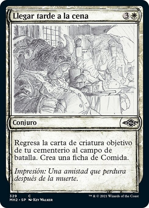 Llegar tarde a la cena