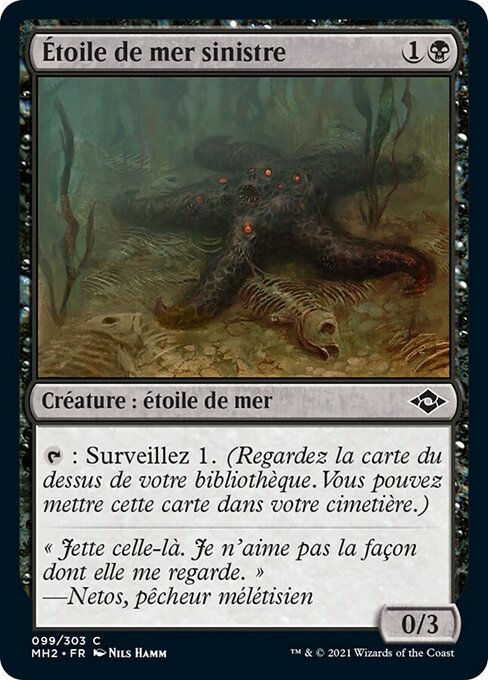 Étoile de mer sinistre
