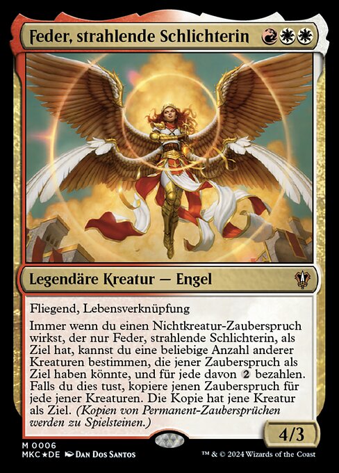 Feder, strahlende Schlichterin