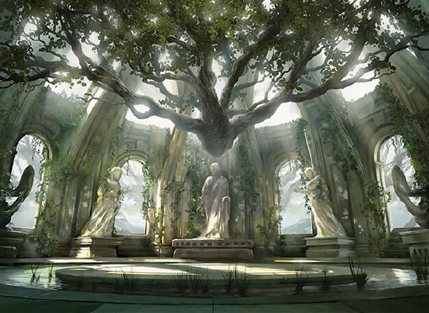 Üppige Säulenhalle