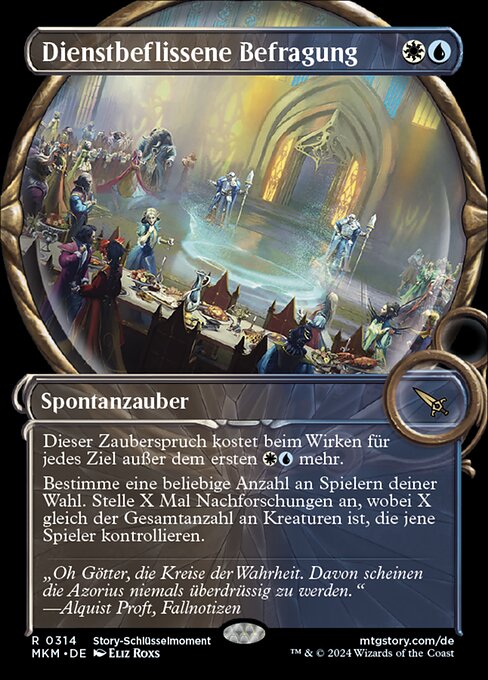 Dienstbeflissene Befragung