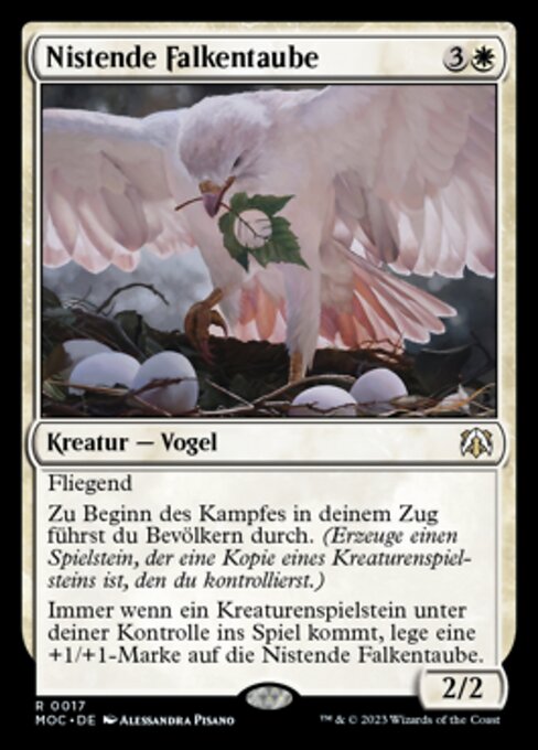 Nistende Falkentaube