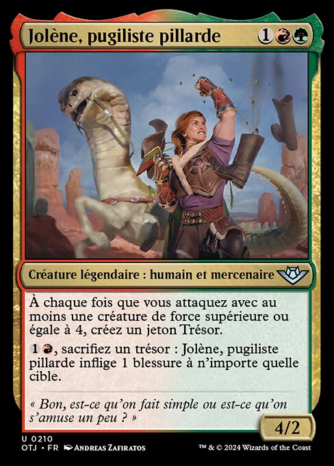 Jolène, pugiliste pillarde
