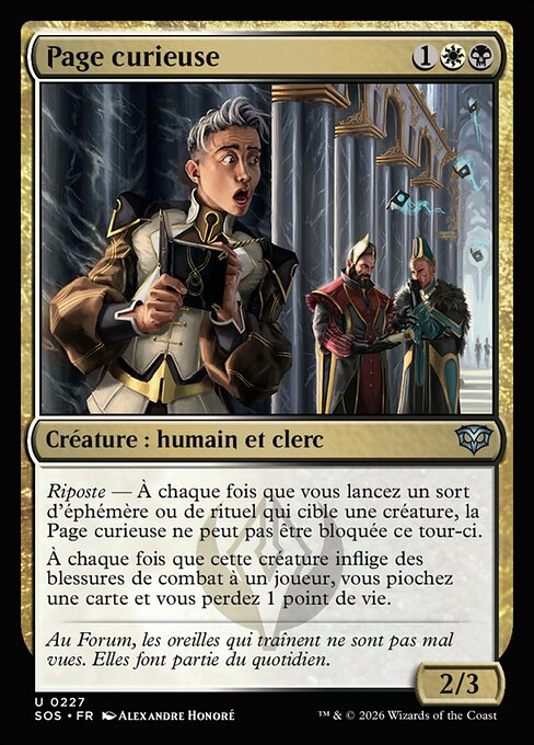 Page curieuse