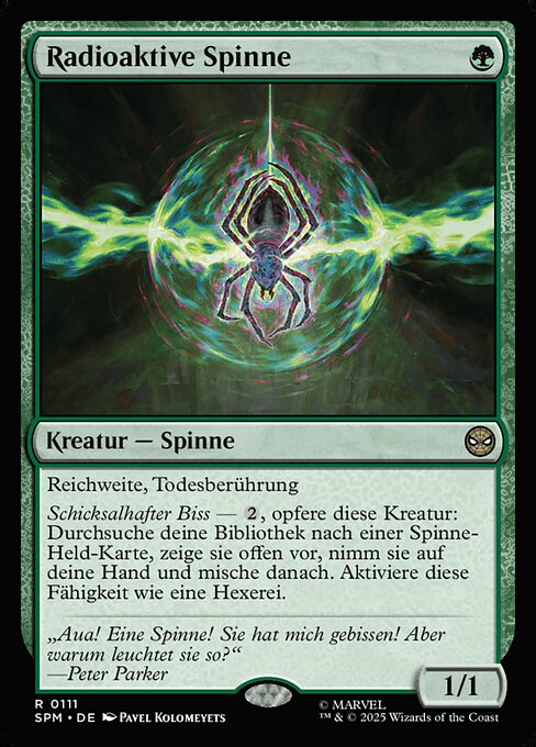Radioaktive Spinne