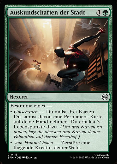 Auskundschaften der Stadt