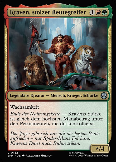 Kraven, stolzer Beutegreifer