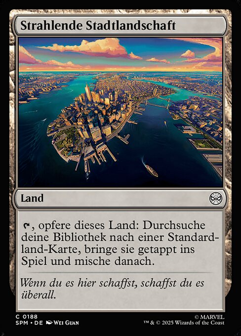 Strahlende Stadtlandschaft